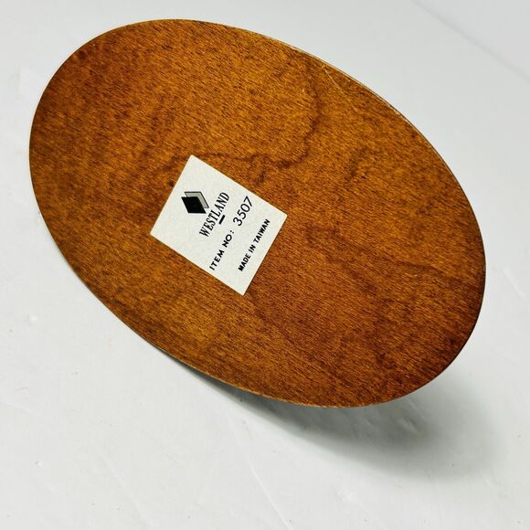 Doberman Pinscher Resin Figurine on Wooden Base Vintage Westland Taiwan 3507 3" - Picture 7 of 7